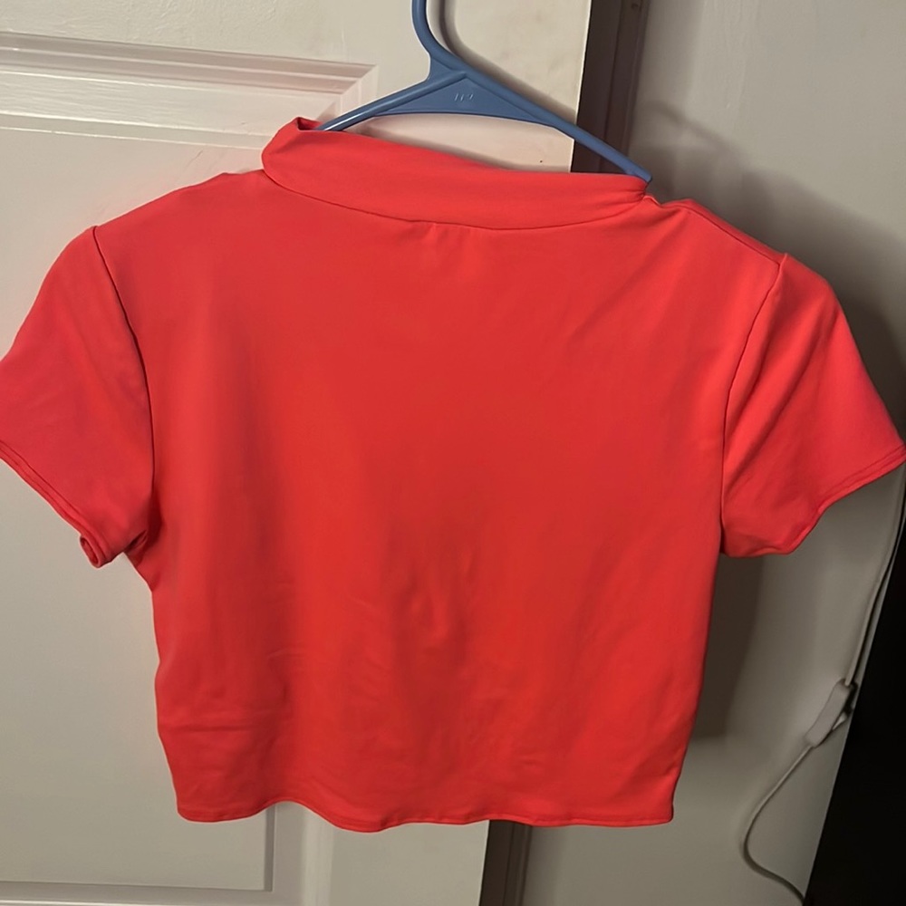 Neon pink crop top size medium